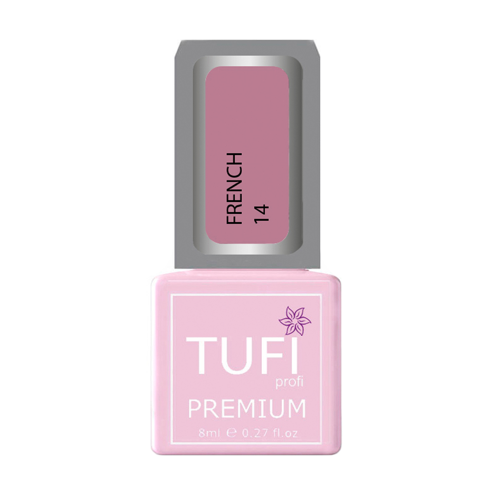 Гель-лак для нігтів Tufi profi Premium French 14 Чайна троянда, 8 мл
