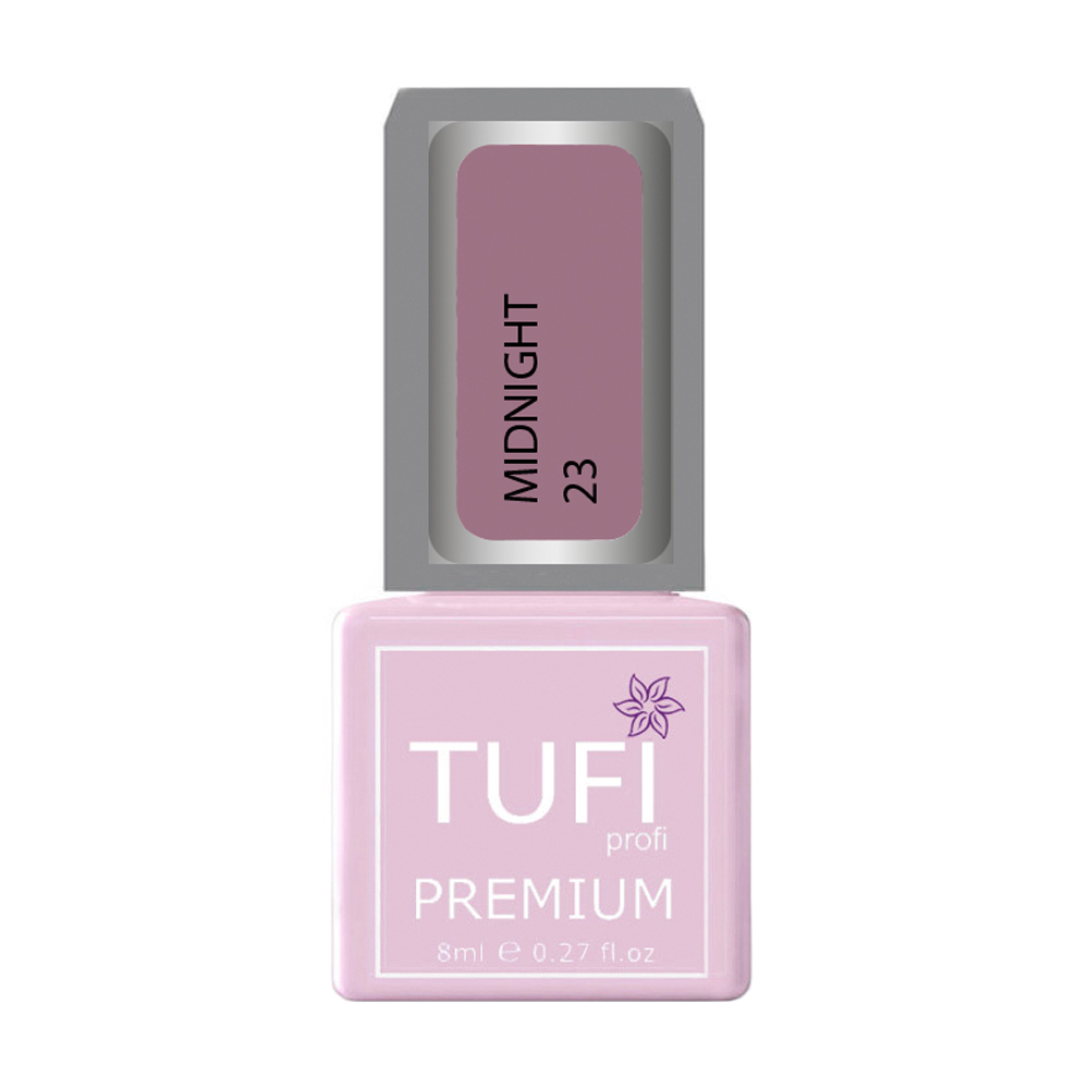 Гель-лак для нігтів Tufi profi Premium Midnight 23 Пилова гліцинія, 8 мл